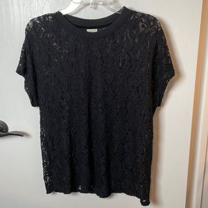 Target A New Day Black Lace Tee